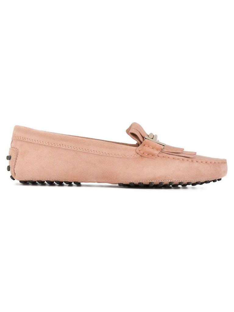 Tod's - Gommino loafers - women - Suede/Leather/rubber - 37, Pink/Purple