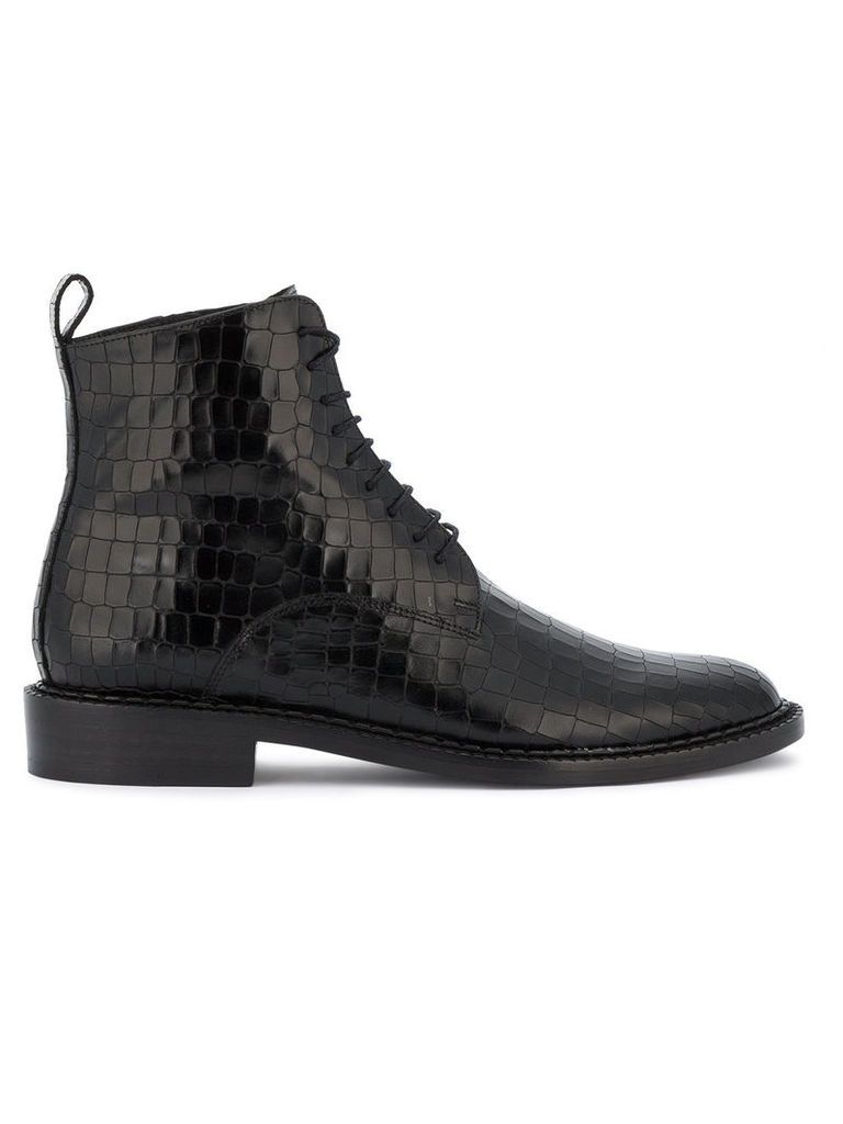 Clergerie Black combat leather boots