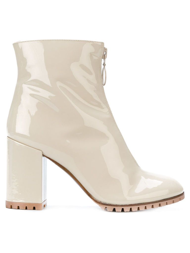 L'Autre Chose zipped-up ankle boots - White