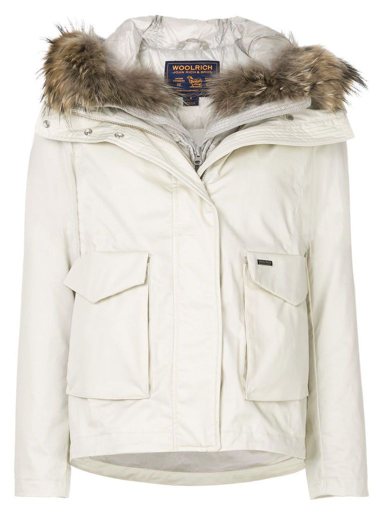 Woolrich fur-trim zipped jacket - Neutrals