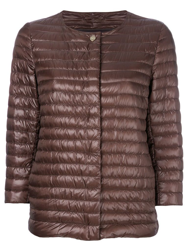 Herno padded cropped jacket - Brown
