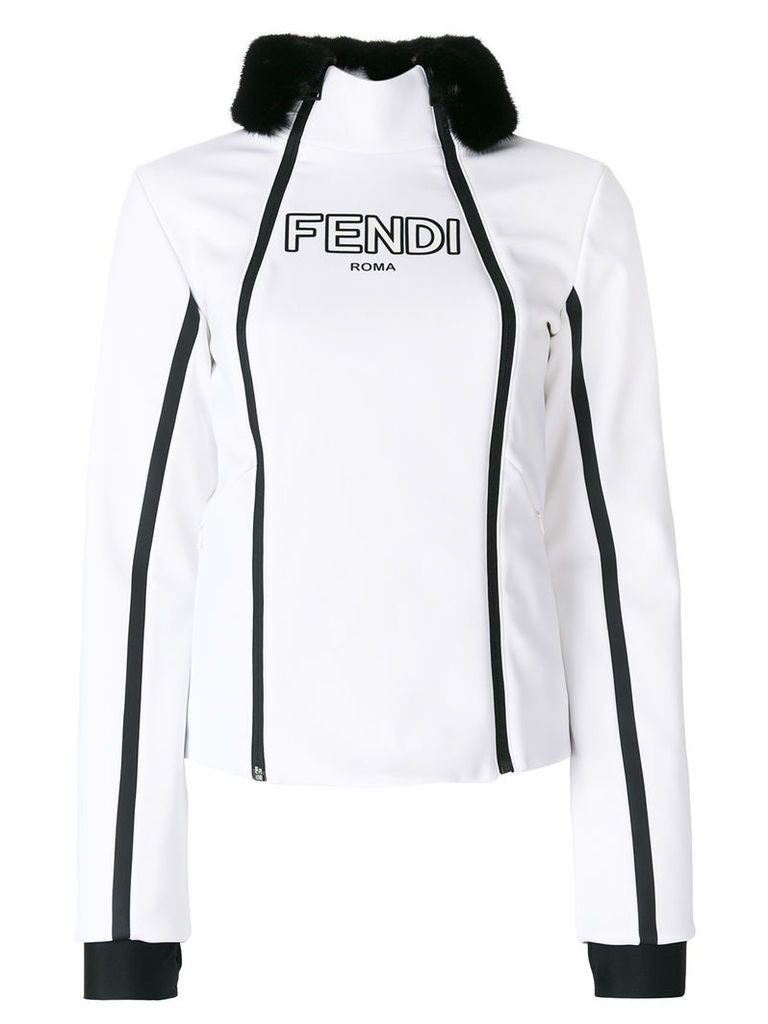 Fendi zipped fitted jacket - White