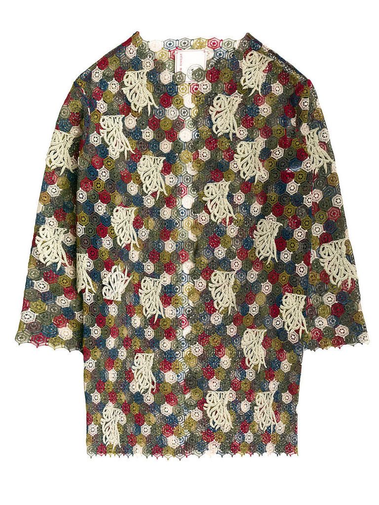 Antonio Marras embroidered oversized jacket - Multicolour
