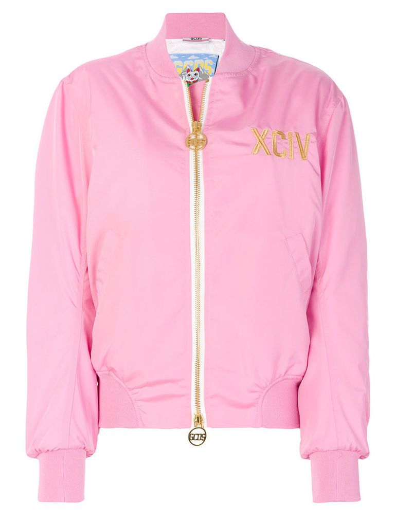 Gcds zipped bomber jacket - Pink