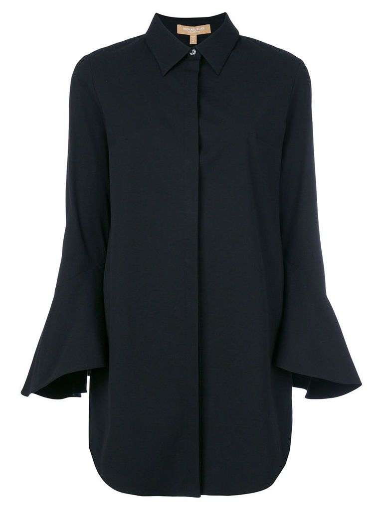 Michael Kors Collection flute sleeve longline shirt - Black