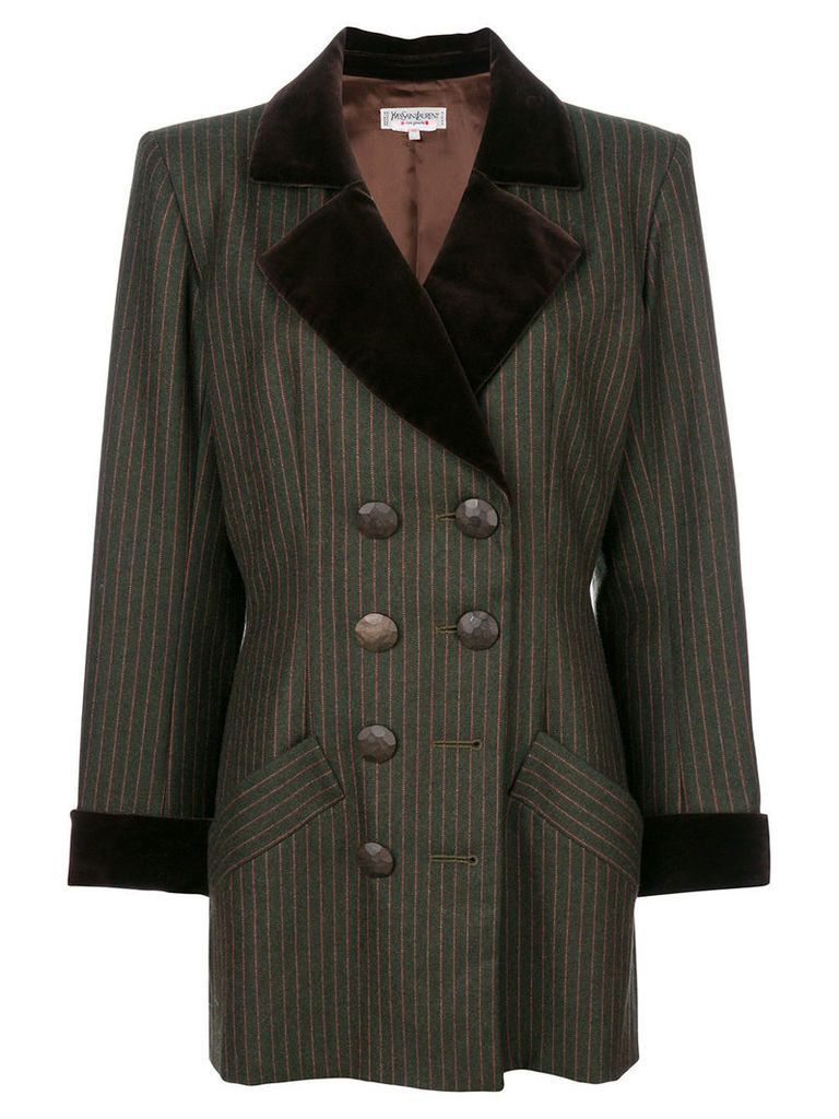 Yves Saint Laurent Vintage pinstriped jacket - Green