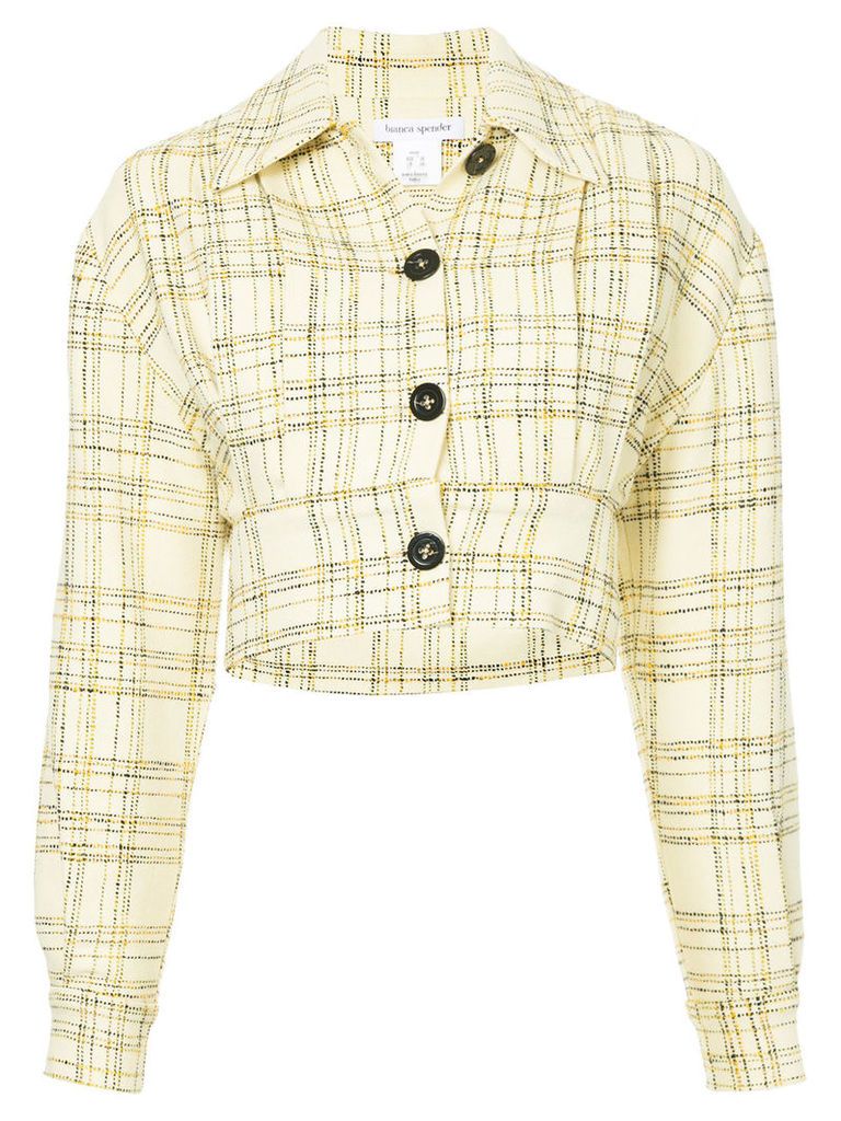 Bianca Spender checked Modernism jacket - Yellow