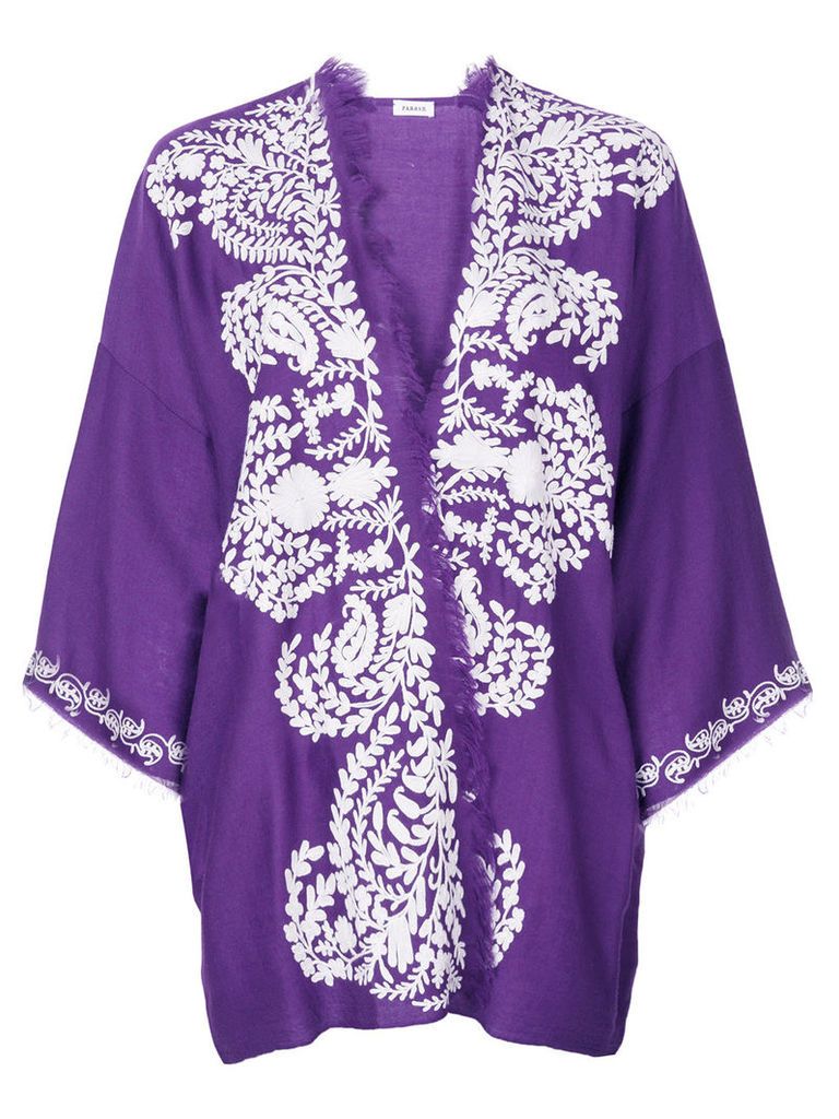 P.A.R.O.S.H. embroidered shawl jacket - Purple