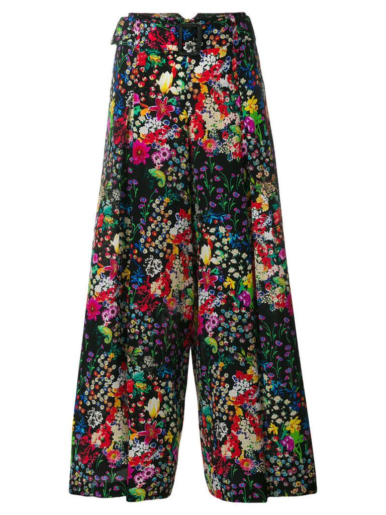 Etro cropped floral print trousers - Multicolour