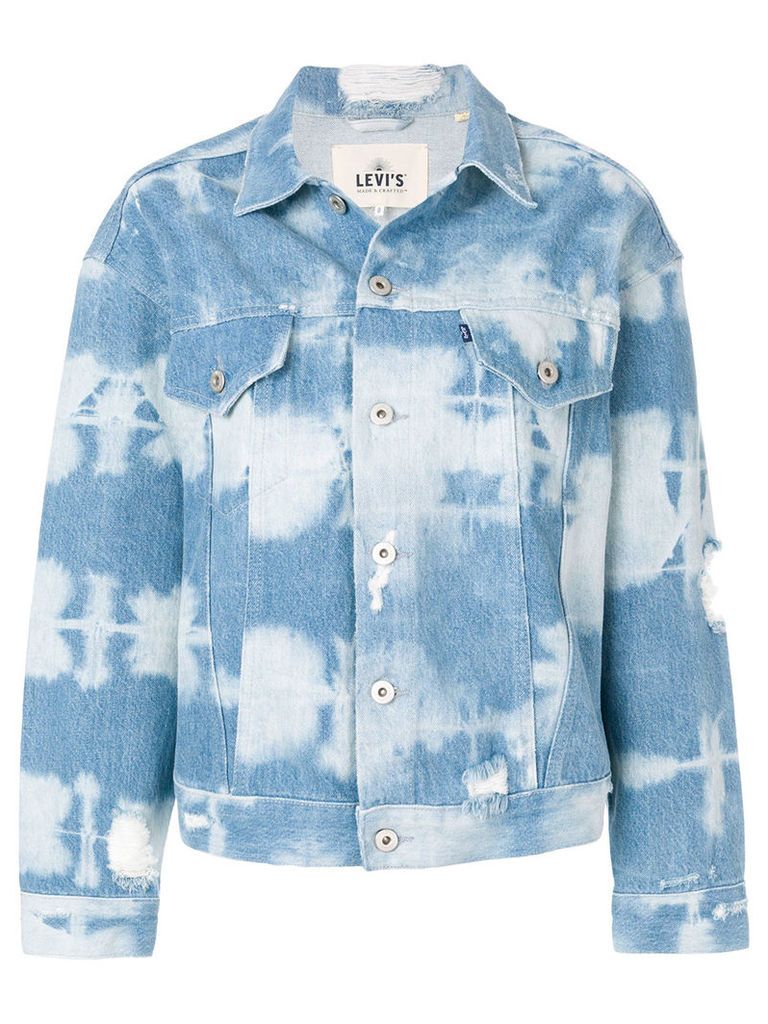 Levi's: Made & Crafted tie dye denim jacket - Blue