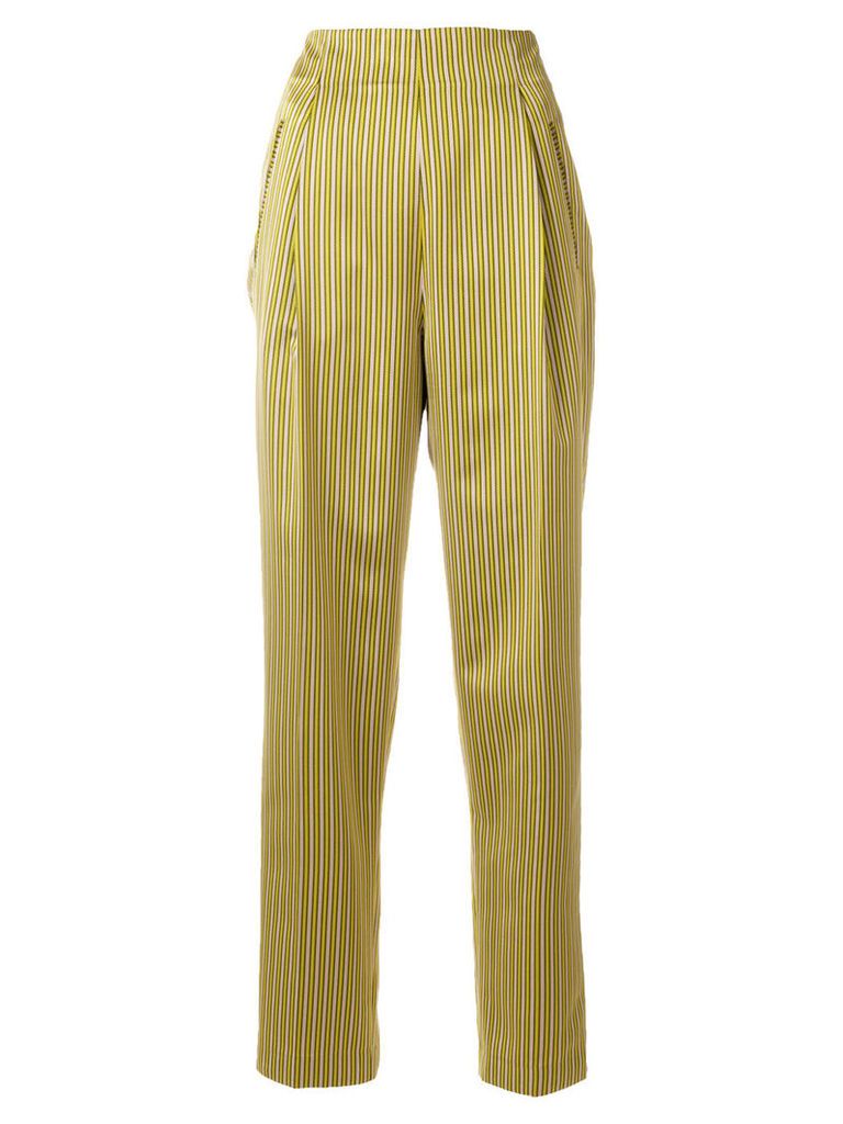 Etro striped tapered trousers - Yellow