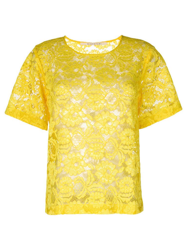 Miahatami floral lace top - Yellow