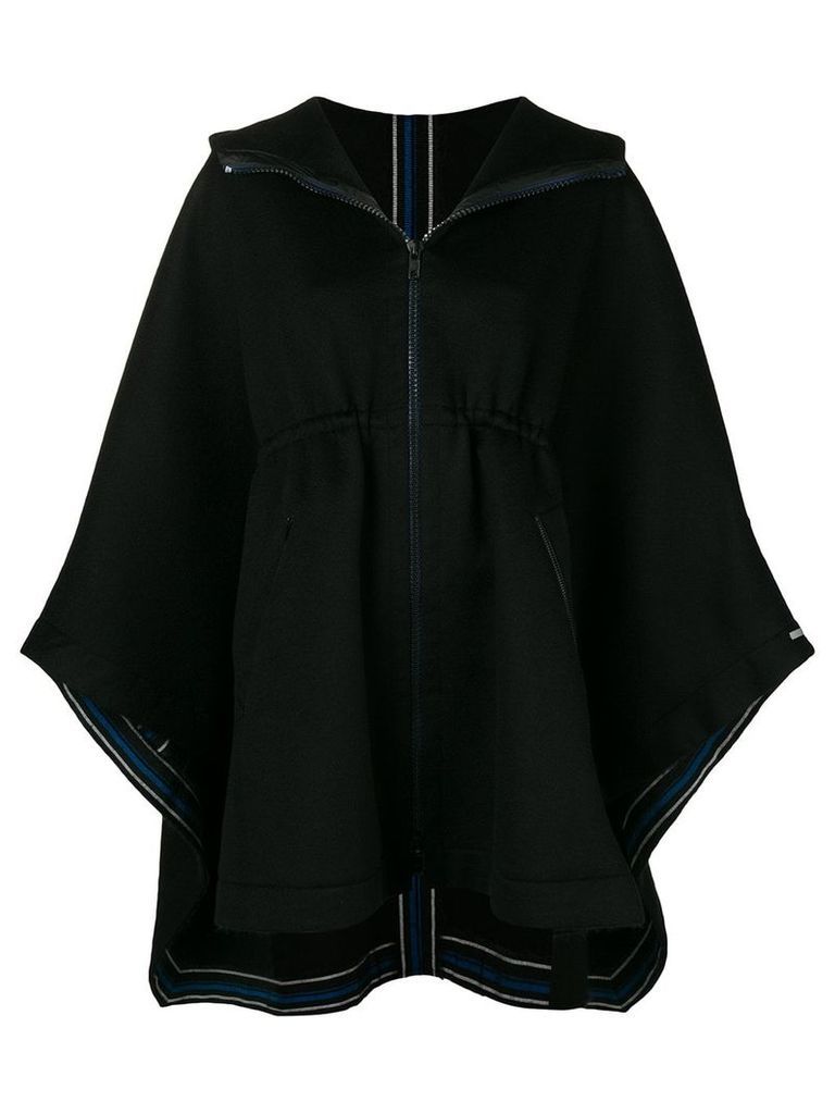 Sportmax hooded cape coat - Black