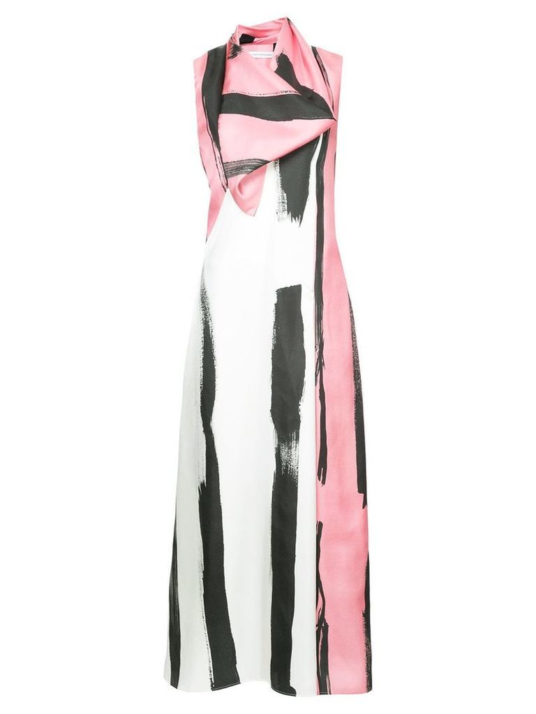 Christopher Esber patterned colour block maxi dress - Pink