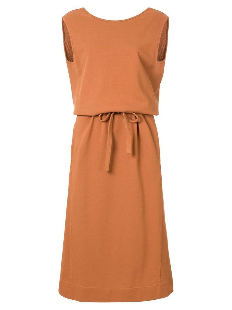 Lemaire bow detail dress - Brown