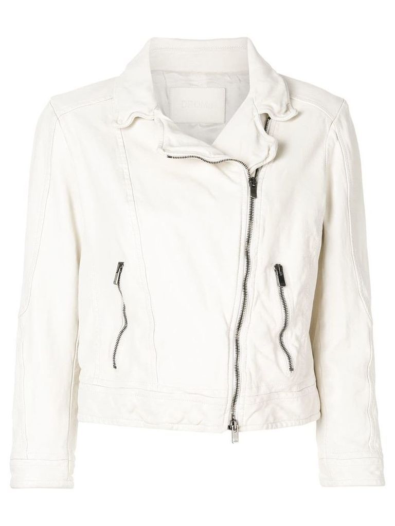 Drome cropped biker jacket - White