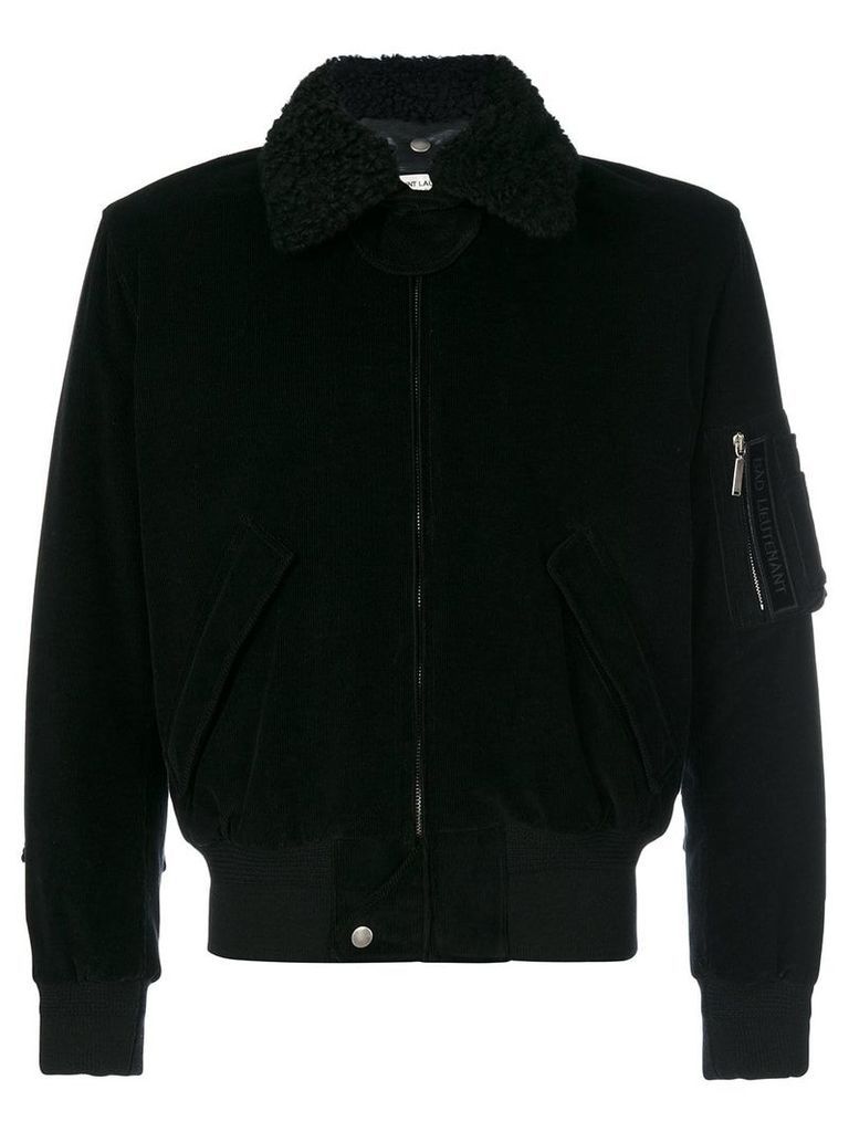 Saint Laurent classic corduroy bomber jacket - Black