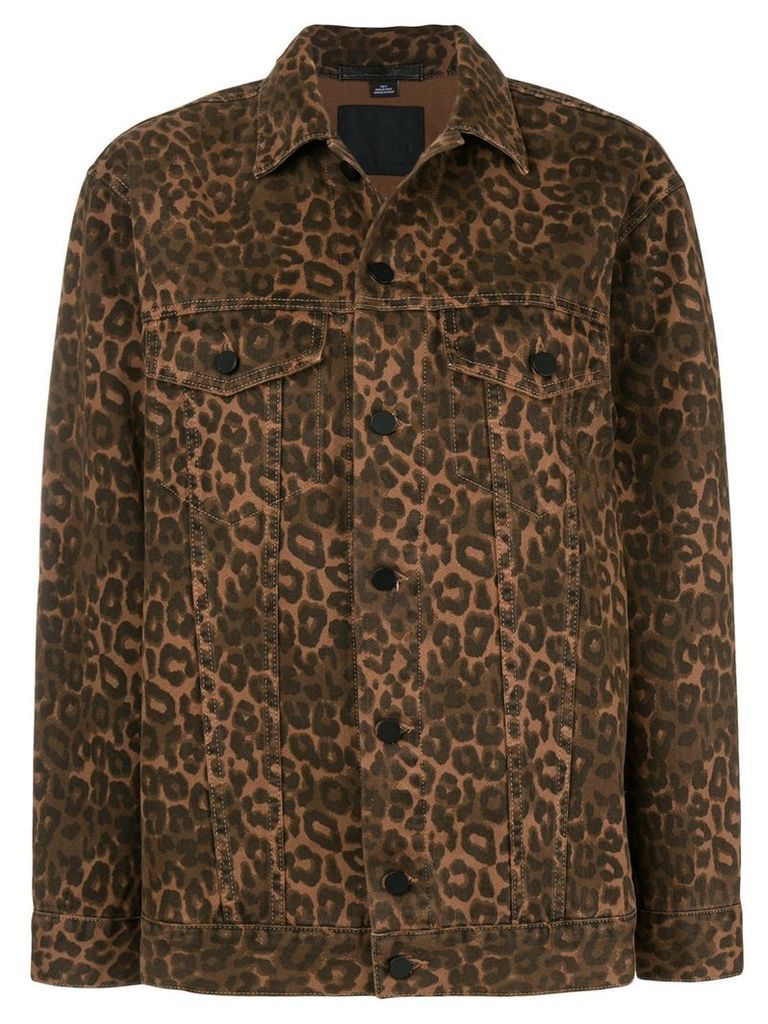 Alexander Wang leopard print jacket - Brown