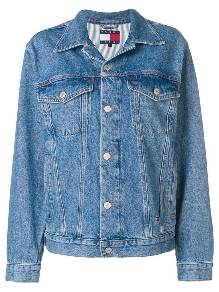 Tommy Jeans rear logo denim jacket - Blue