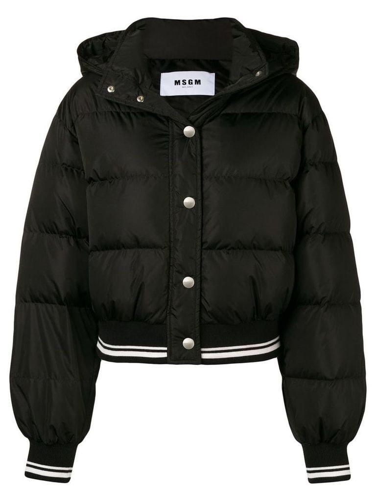 MSGM cropped padded jacket - Black