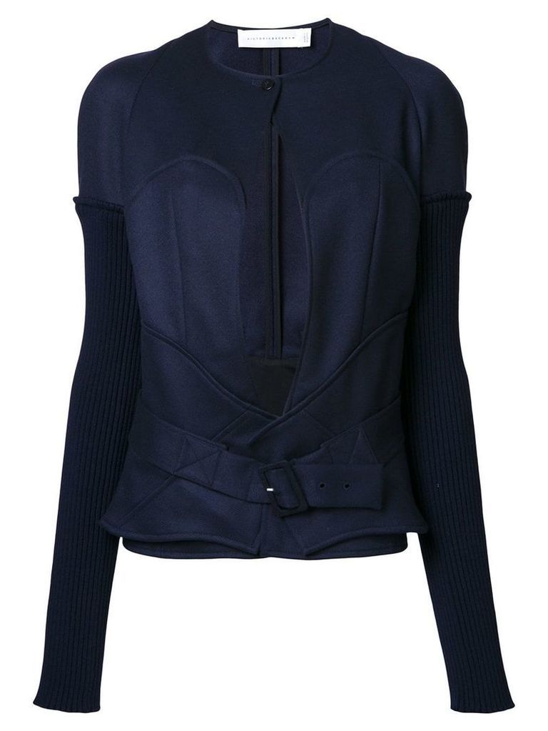 Victoria Beckham longsleeve bustier jacket - Blue