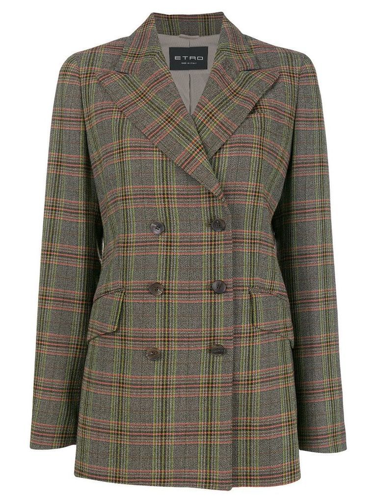 Etro checked jacket - Brown
