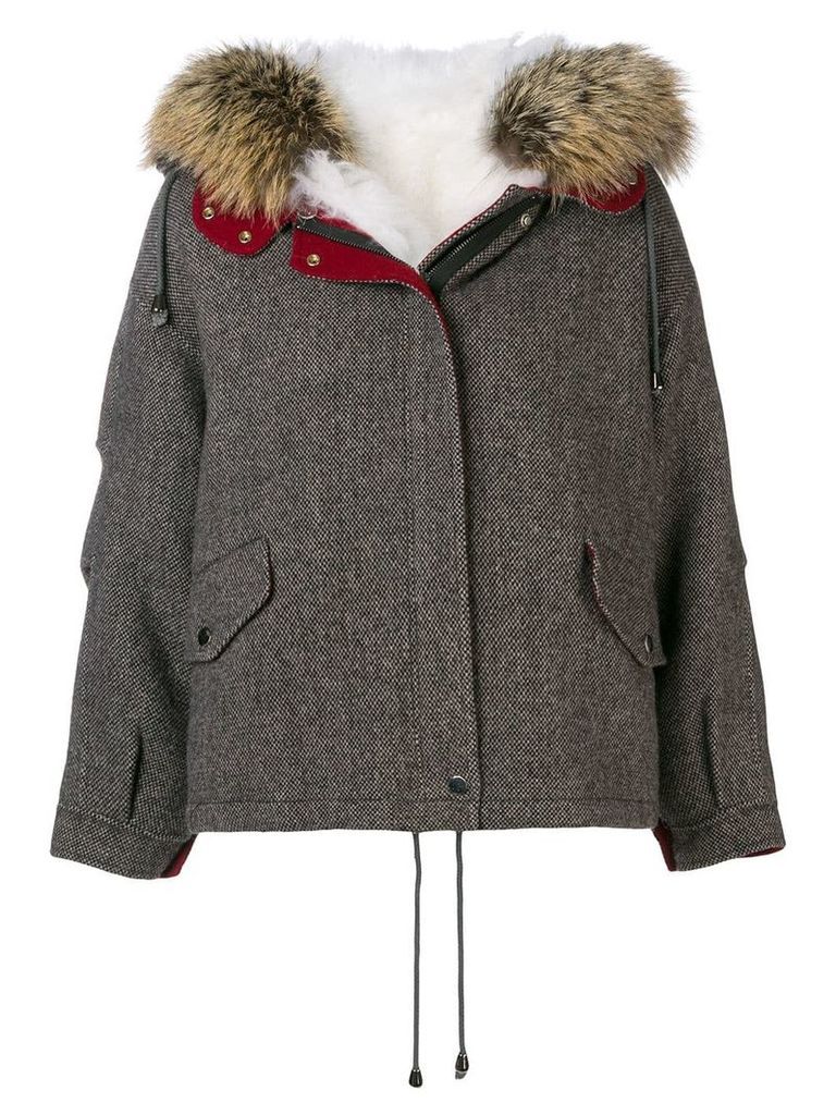 Liska detachable collar jacket - Brown