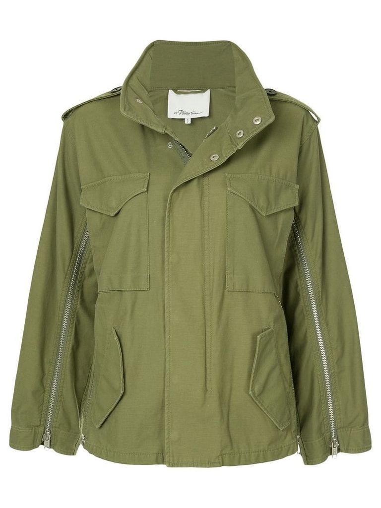 3.1 Phillip Lim zip detail field jacket - Green