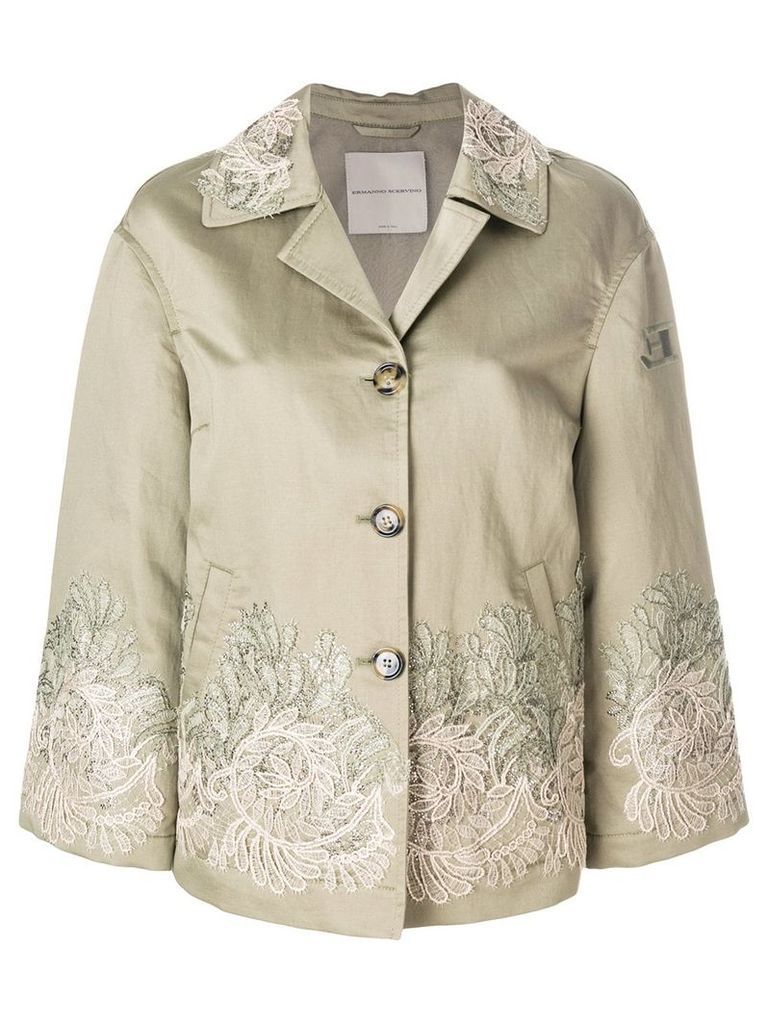 Ermanno Scervino embroidered buttoned jacket - Green