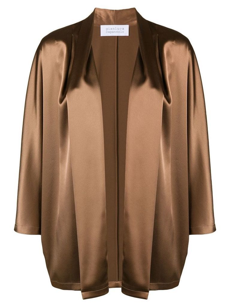 Gianluca Capannolo satin jacket - Brown