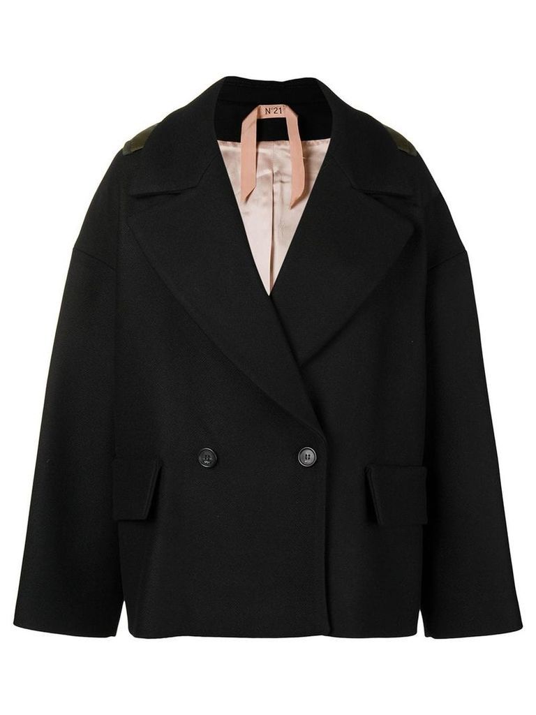 No21 oversized hooded jacket - Black