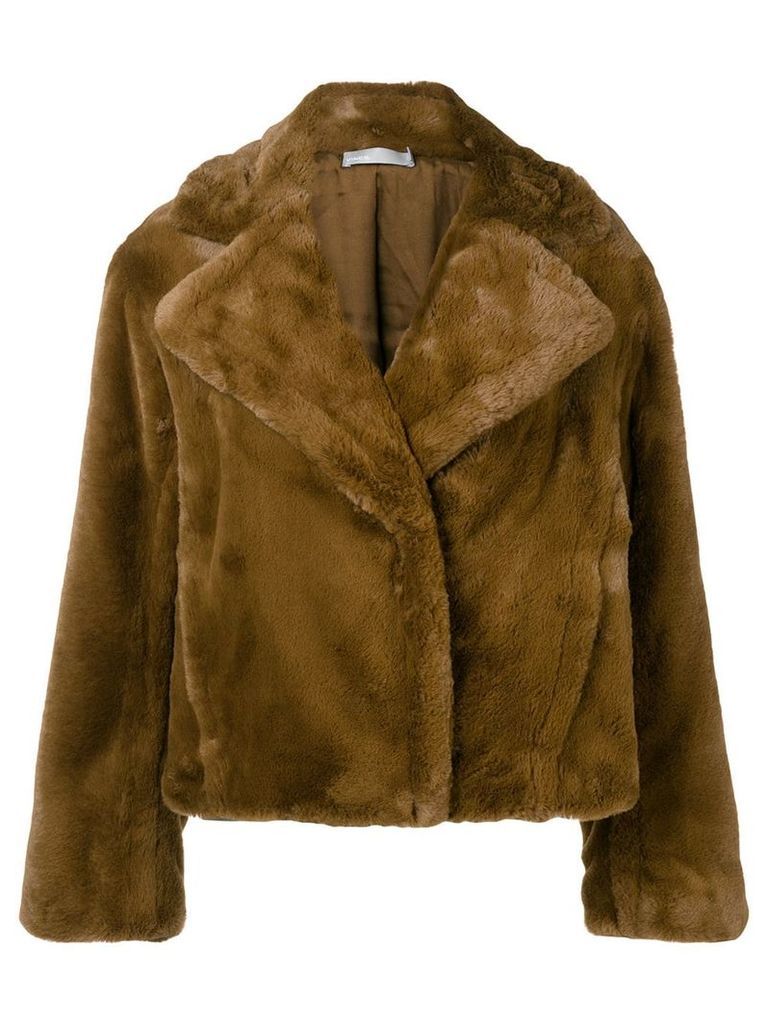 Vince oversized faux-fur jacket - Brown
