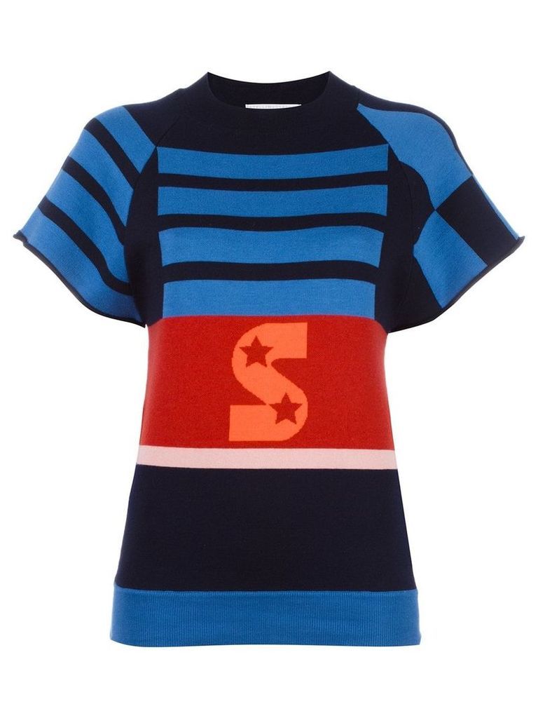 Stella McCartney short sleeved striped jumper - Multicolour