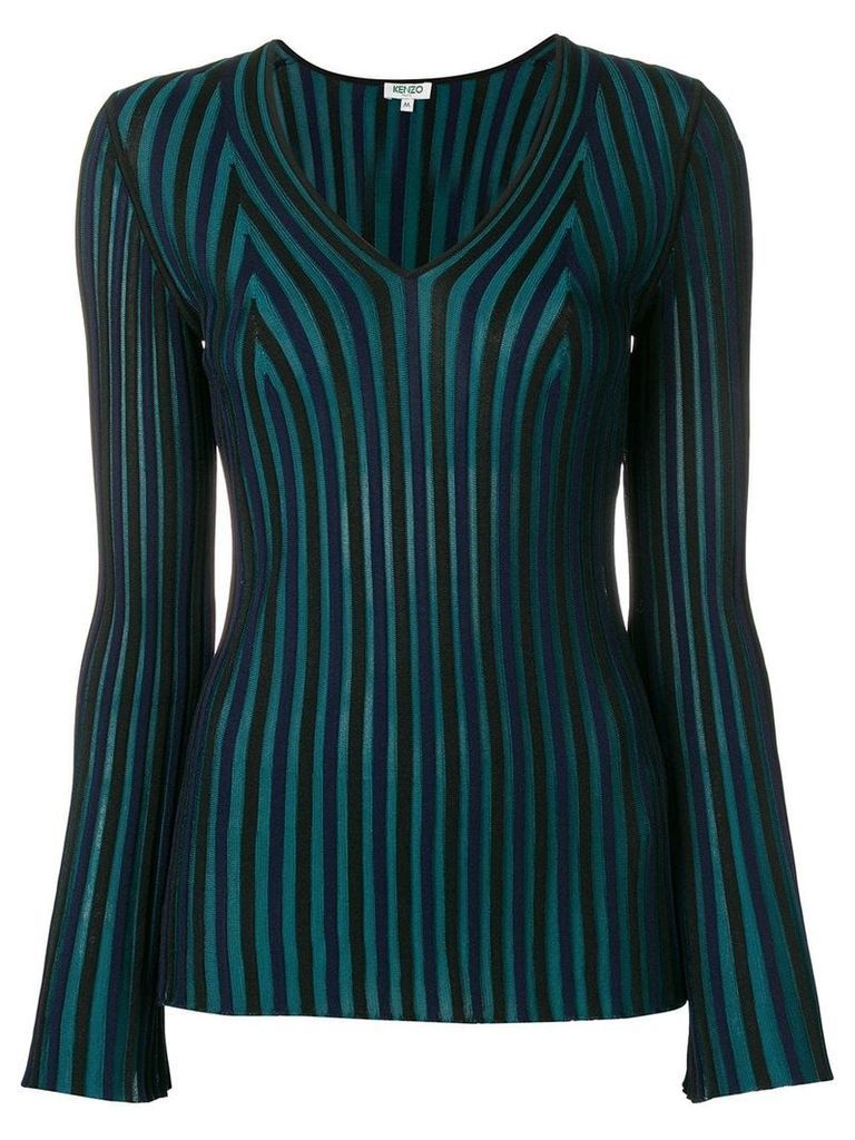 Kenzo striped knitted top - Blue