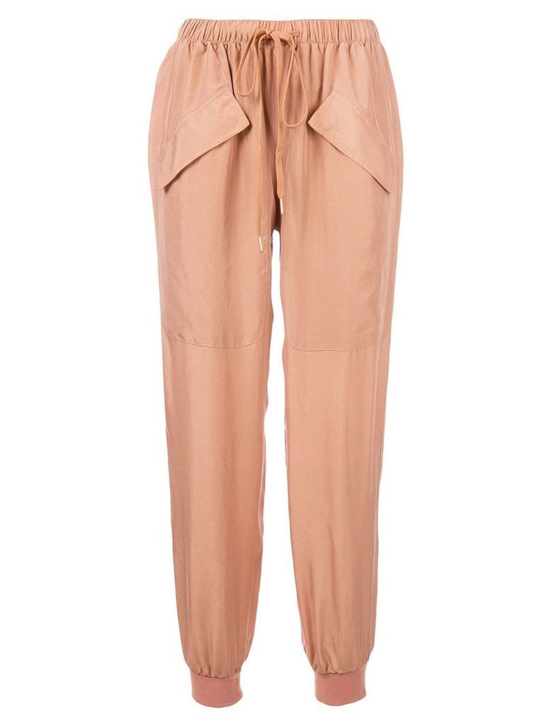 See By ChloÃ© drawstring tapered trousers - Pink & Purple