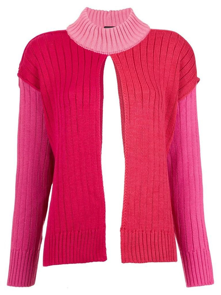 Ã€ La GarÃ§onne front slit tricot top - Pink