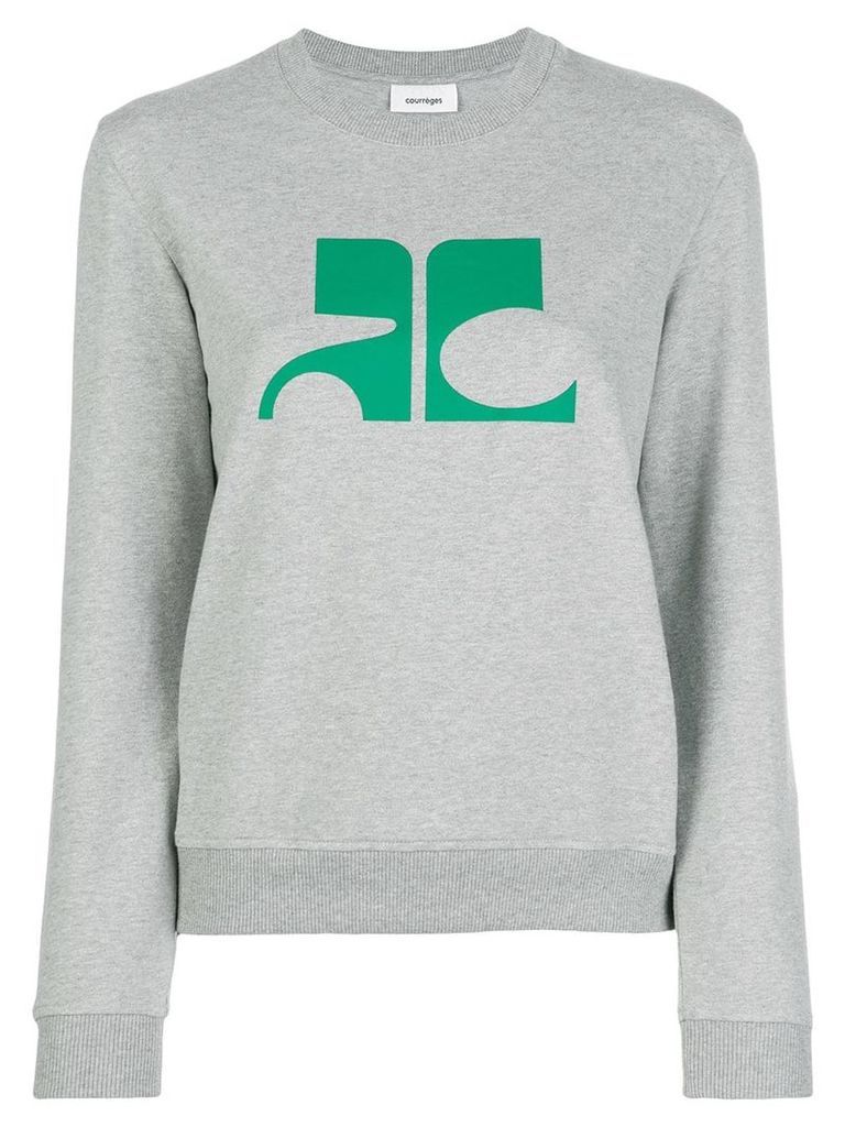 CourrÃ¨ges logo print sweatshirt - Grey