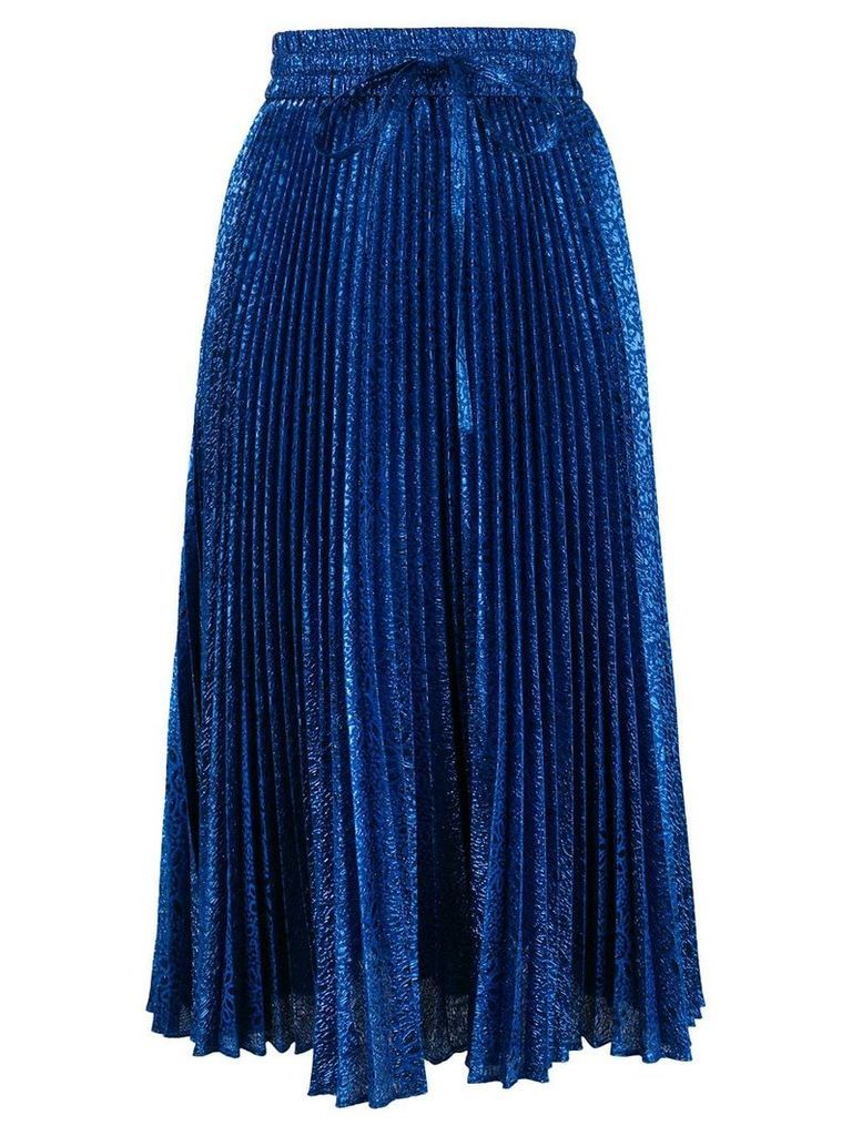 Red Valentino pleated lurex skirt - Blue