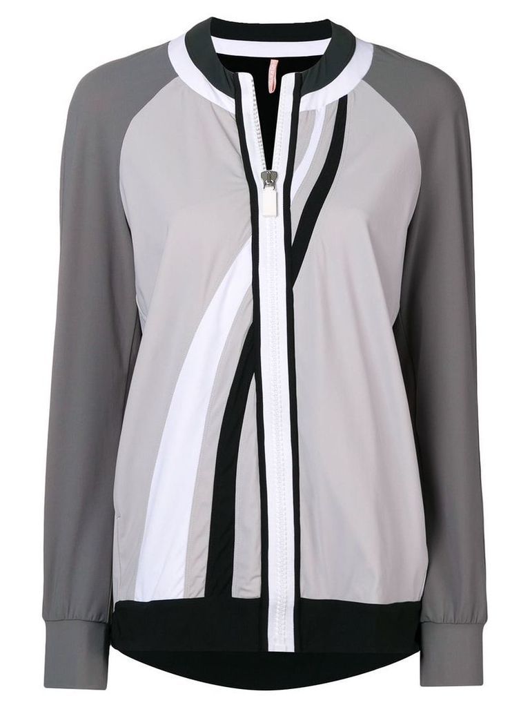 No Ka' Oi colour-block zipped jacket - Grey