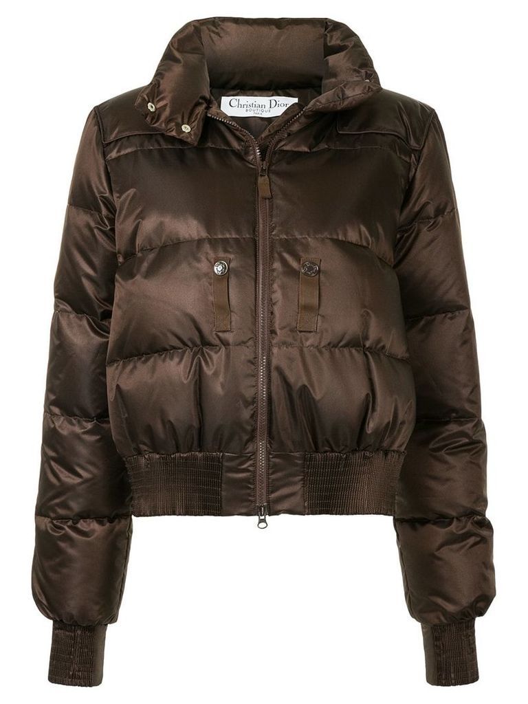 Christian Dior Vintage high collar puffer jacket - Brown