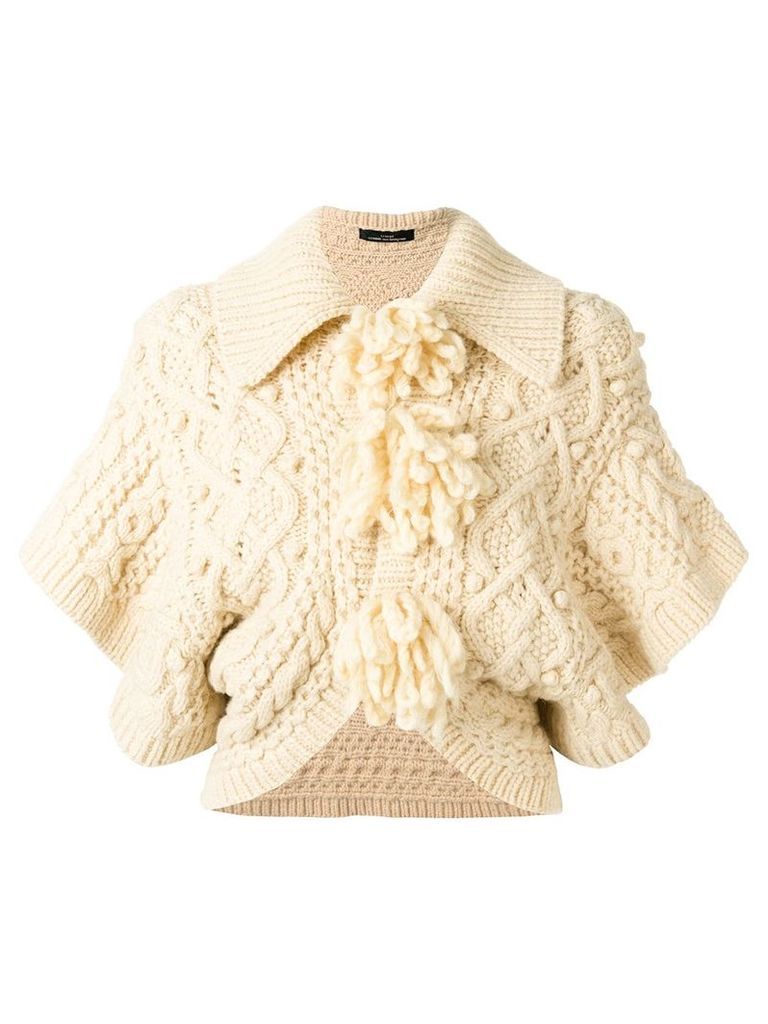Comme Des GarÃ§ons Vintage cropped knitted jacket - Neutrals