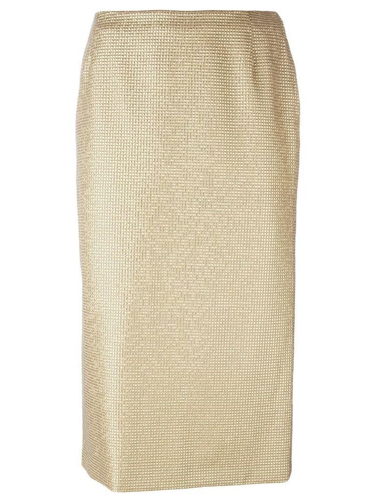 Versace Vintage embellished pencil skirt - Metallic