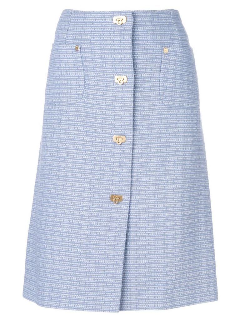 Salvatore Ferragamo Vintage a-line skirt - Blue