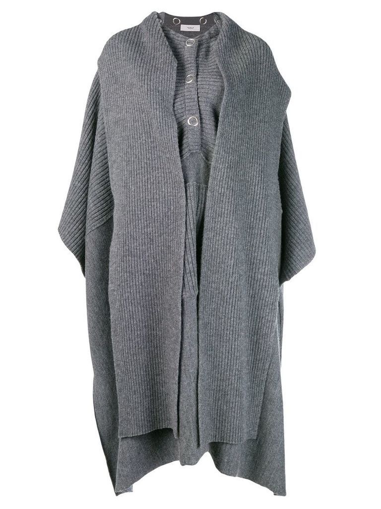 Pringle Of Scotland knitted cape - Grey