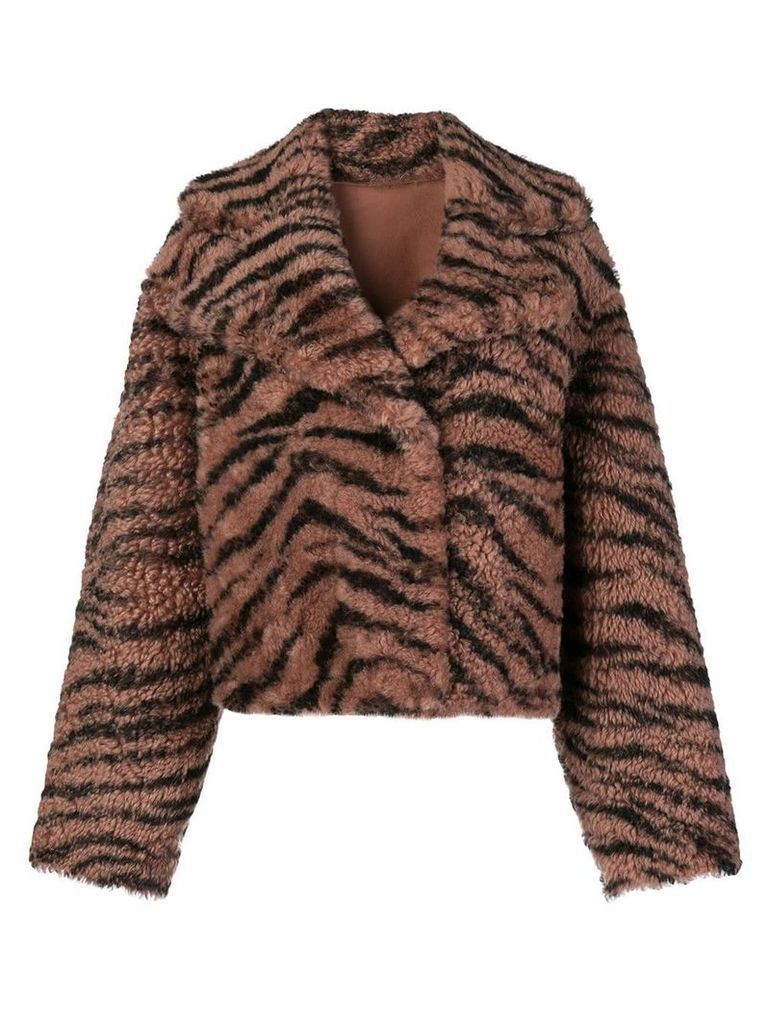 Drome zebra print coat - Neutrals