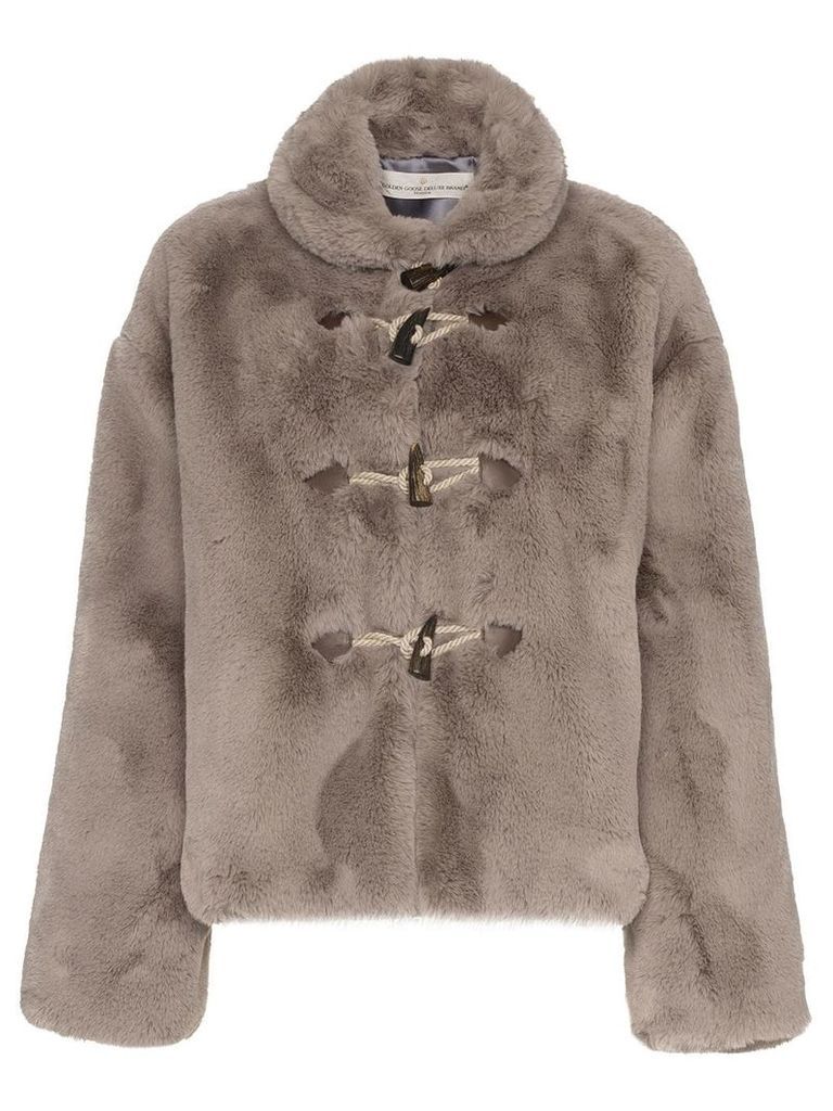 Golden Goose Deluxe Brand Faux fur satin lined jacket - Grey
