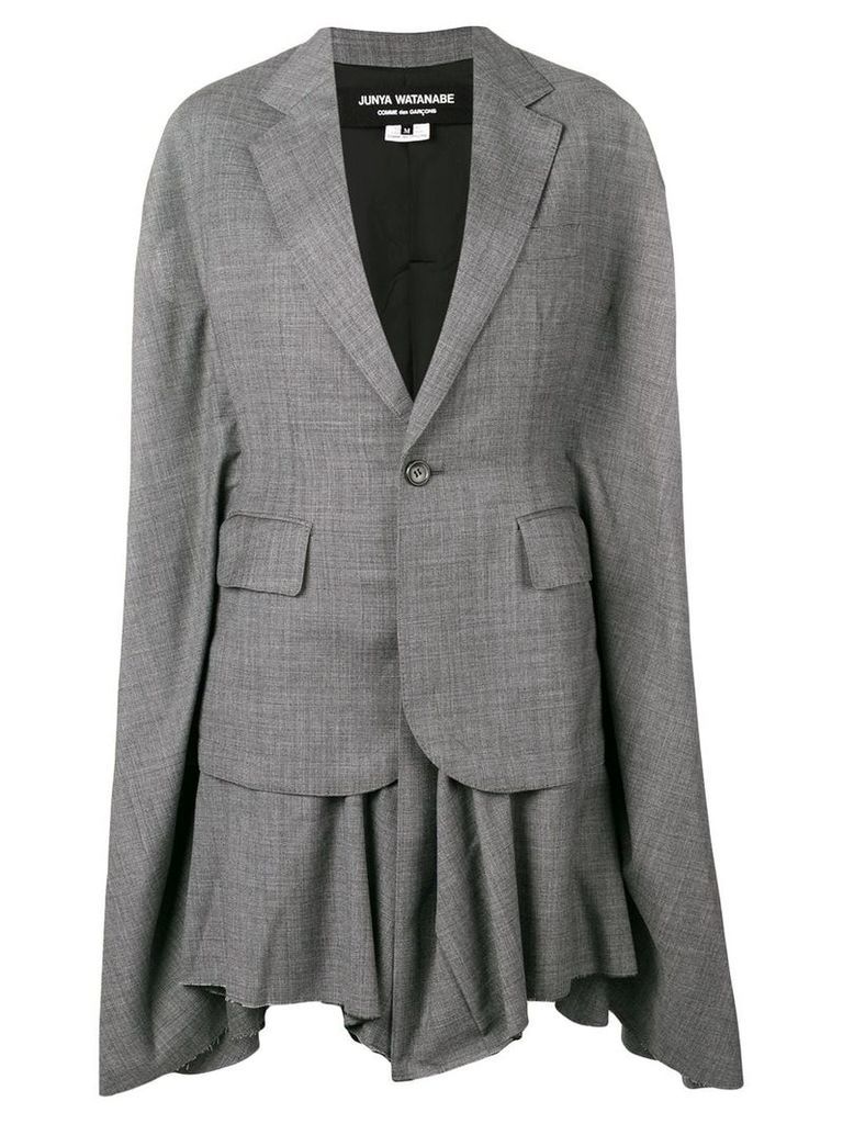 Junya Watanabe oversized poncho coat - Grey