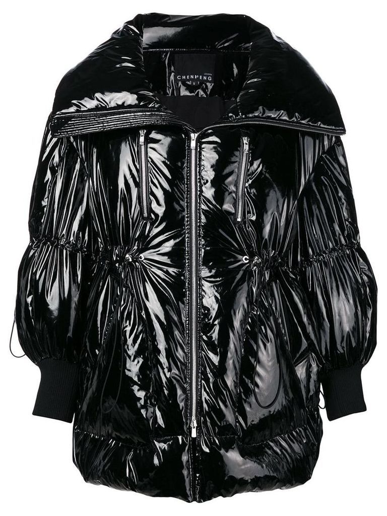 Chen Peng oversized puffer jacket - Black