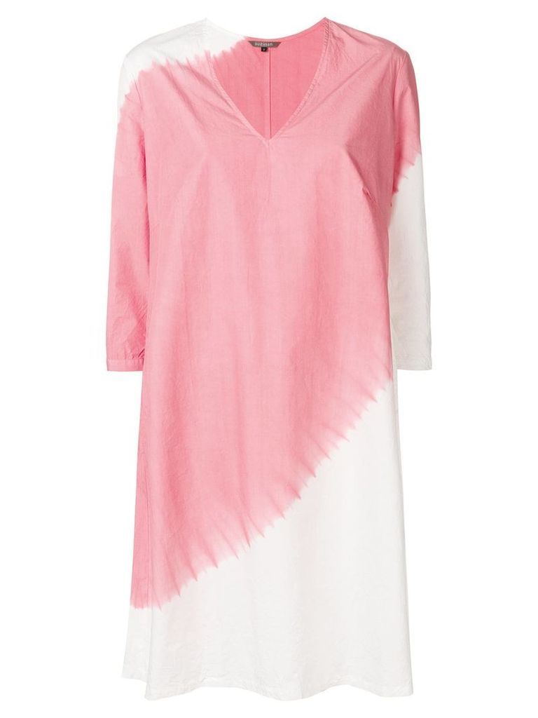 Suzusan diagonal dyed shift dress - Pink