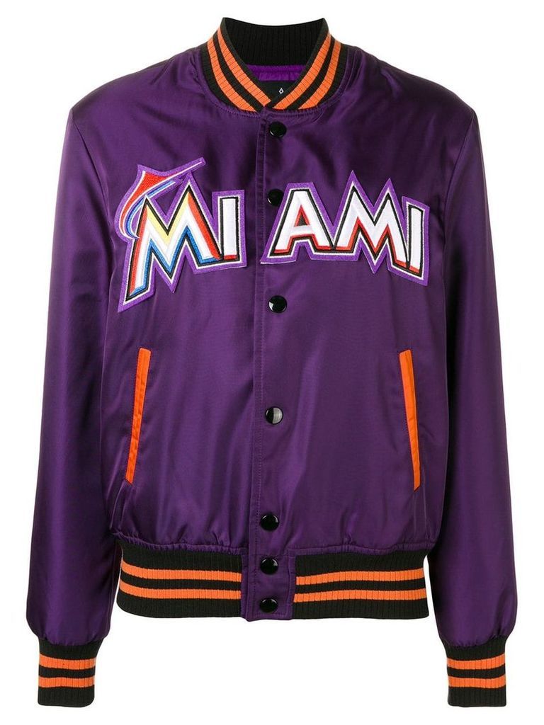 Marcelo Burlon County Of Milan Miami bomber jacket - Purple